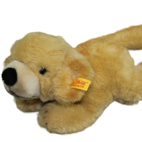 Steiff Other - Steiff Golden Retriever Puppy Dog Plush Stuffed Toy Tan Lab 11" RARE